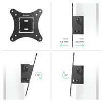 Кронштейн для телевизора ONKRON 10"-32" наклонный, чёрный SN31